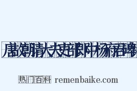 唐故朝请大夫吏部郎中杨府君碑铭是什么意思的图片